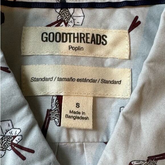 NWT, GoodThreads Button Down shirt, Small mens, Sushi Design/Noodle Print - Picture 4 of 11